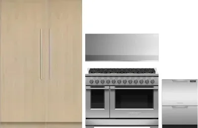 5 Piece Package Includes Refrigerator, Freezer, Range, Hood And Dishwasher